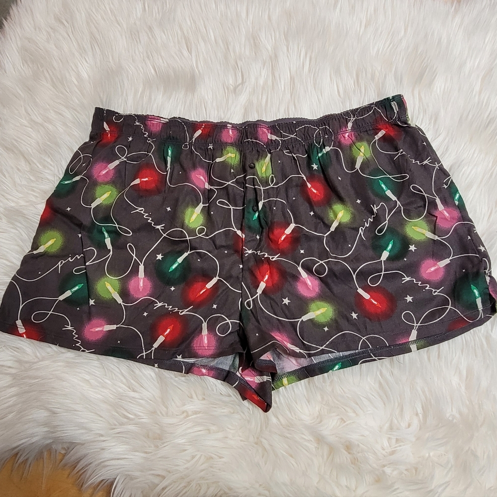PINK Christmas Light Sleepshorts